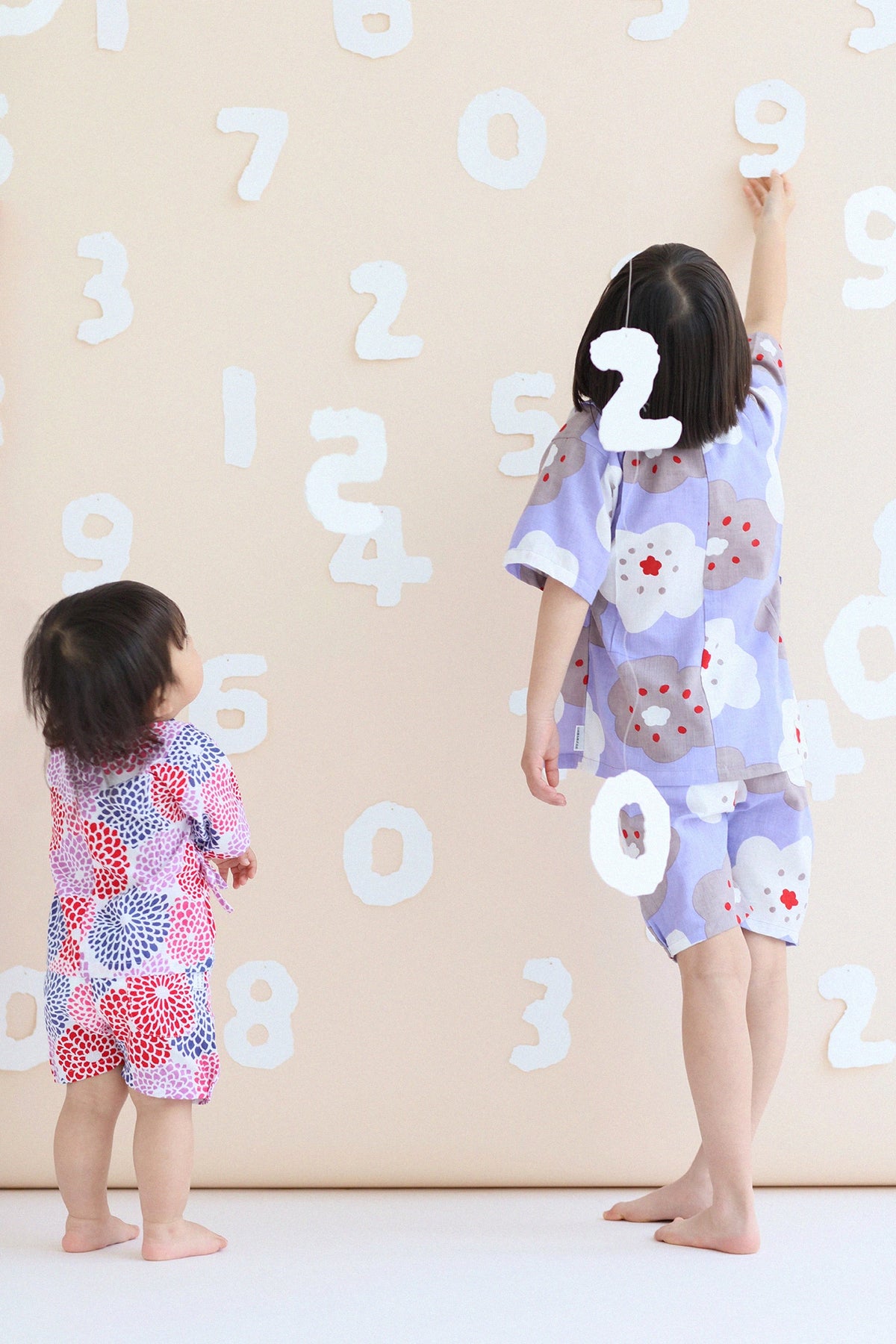 ●Isemomen Cotton Jinbei Set／Smile Small Purple