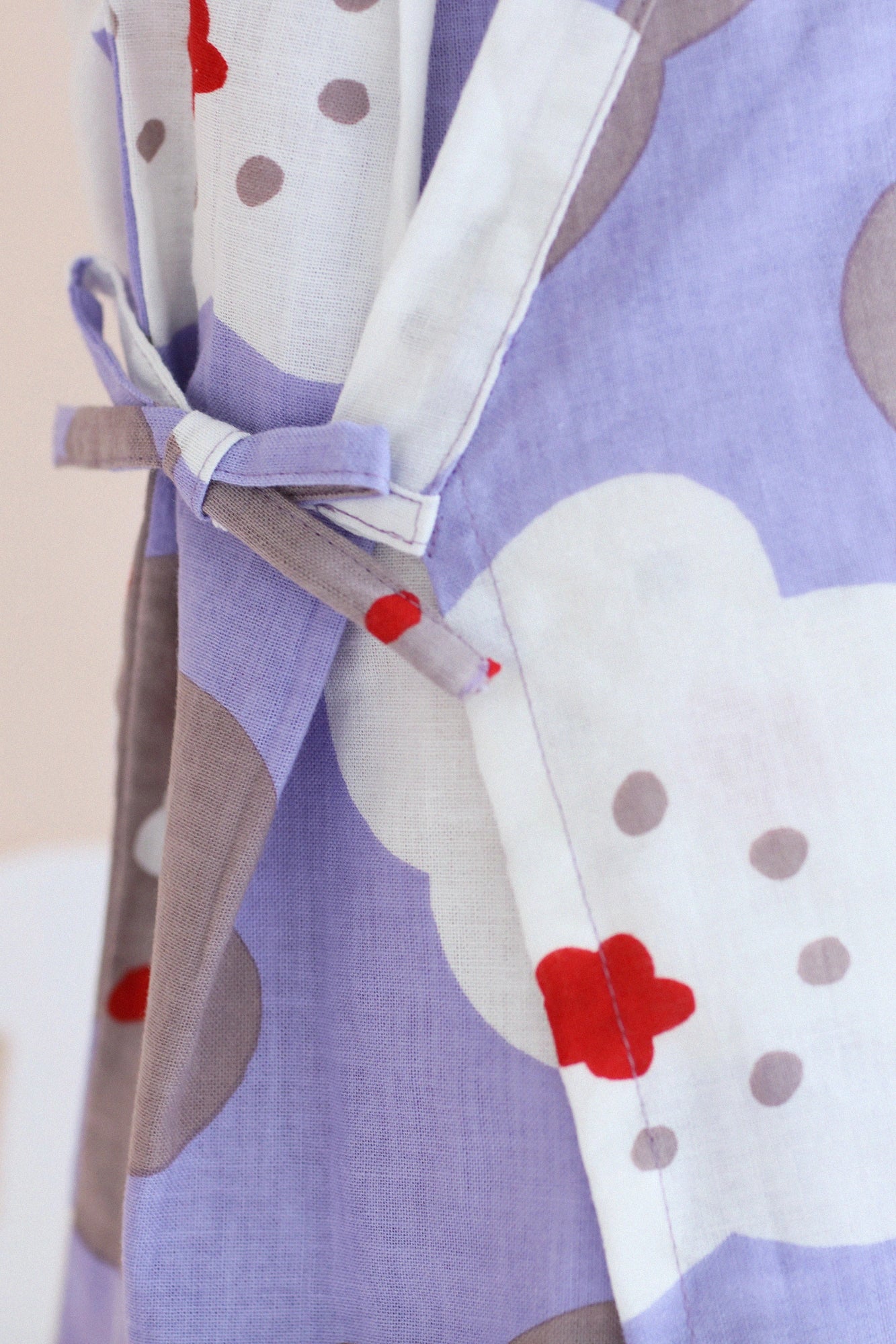 ●Isemomen Cotton Jinbei Set／Smile Small Purple