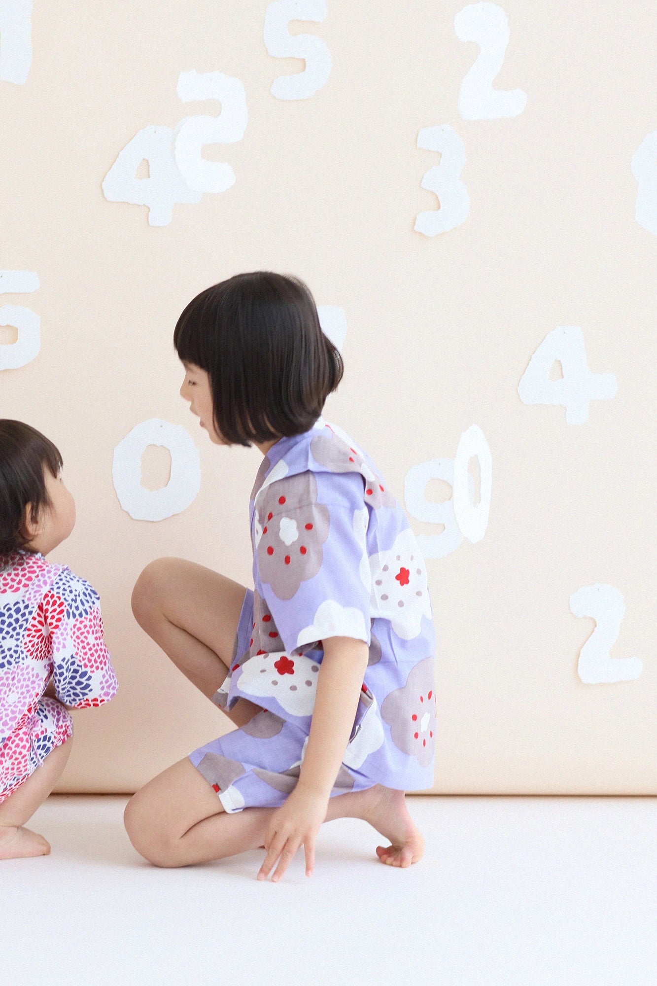 ●Isemomen Cotton Jinbei Set／Smile Small Purple
