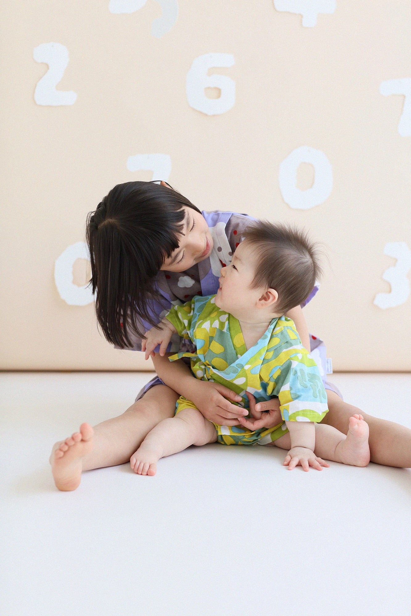 ●Isemomen Cotton Jinbei Set／Smile Small Purple