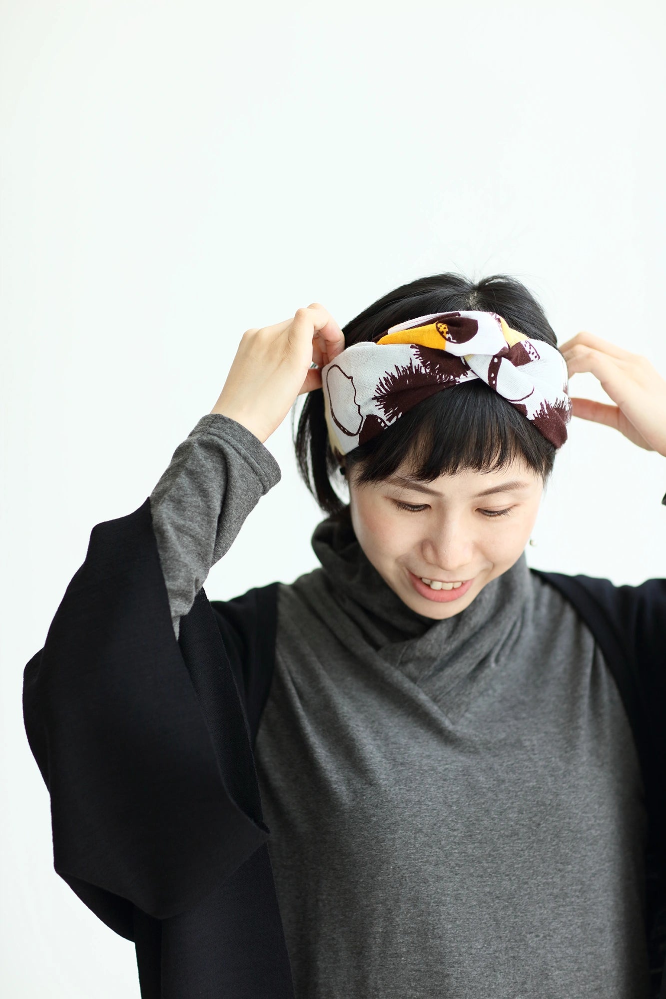 伊勢木綿 textile手ぬぐい／栗ひろい