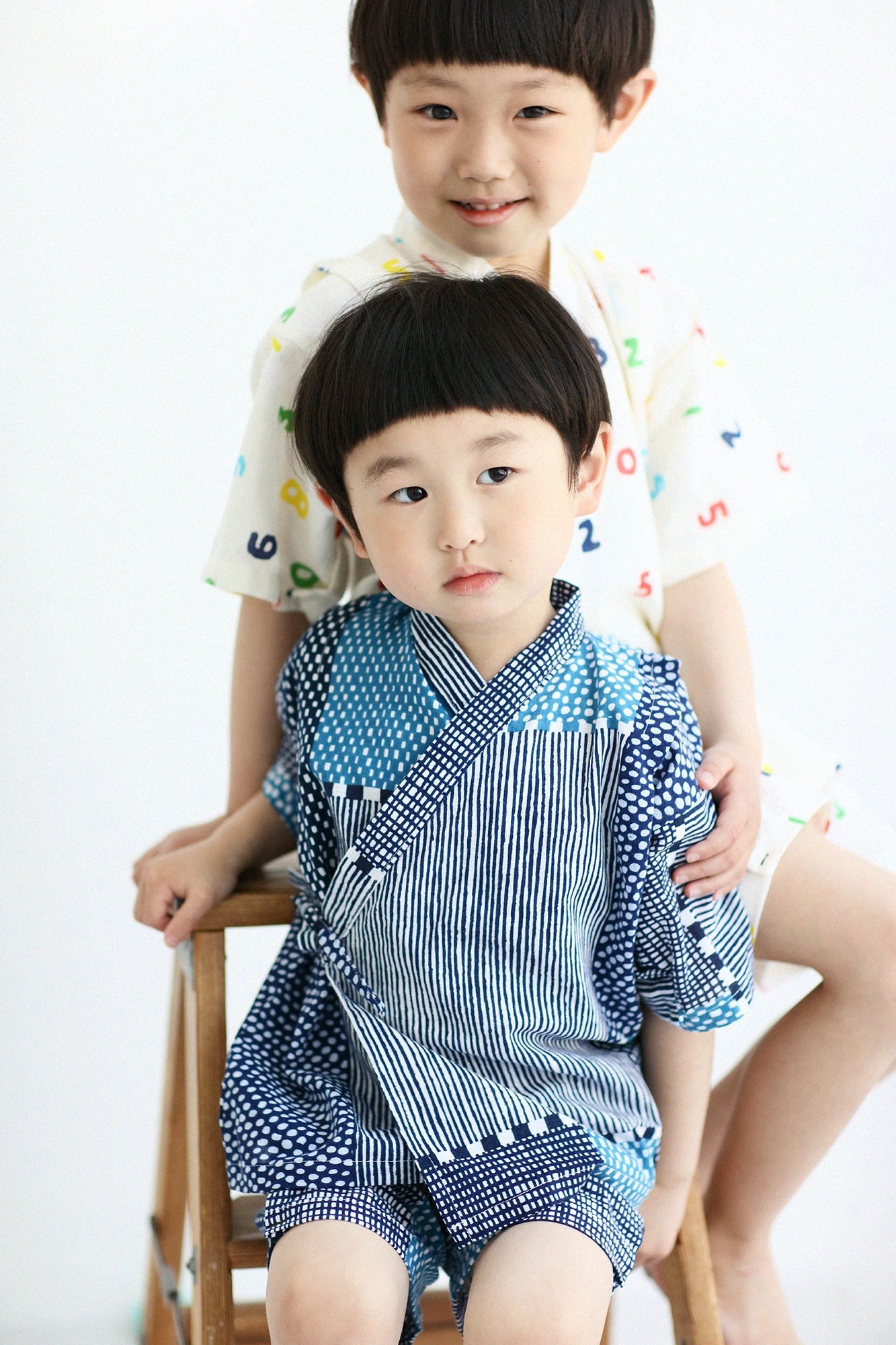 ●Isemomen Cotton Jinbei Set／Lines and Dots Seiwa