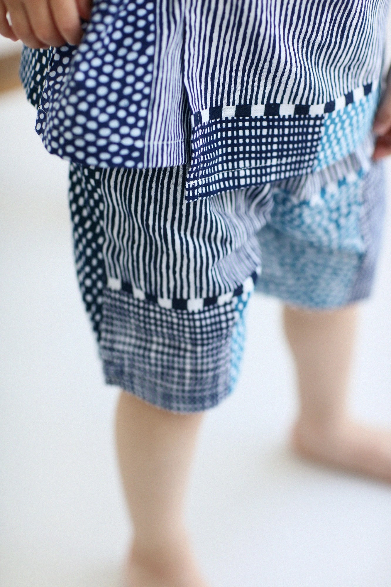 ●Isemomen Cotton Jinbei Set／Lines and Dots Seiwa