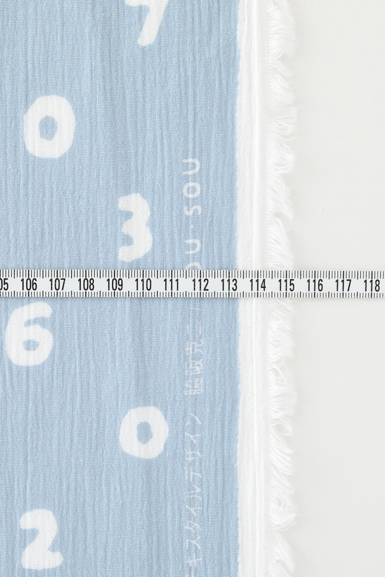 布料剪裁販售 （高島縮棉 坂尾織物）／SO-SU-U十數 淺藍色 <50cm>