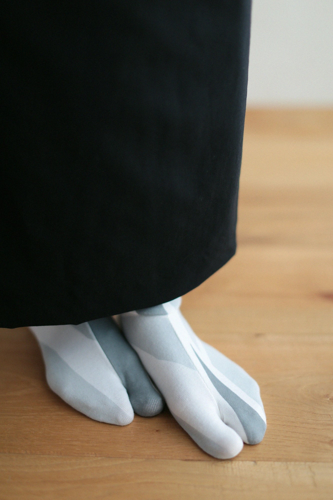 스트레치Tabi Socks 패턴면/얇은 얼음 (슬림) *슬립 안티 슬립