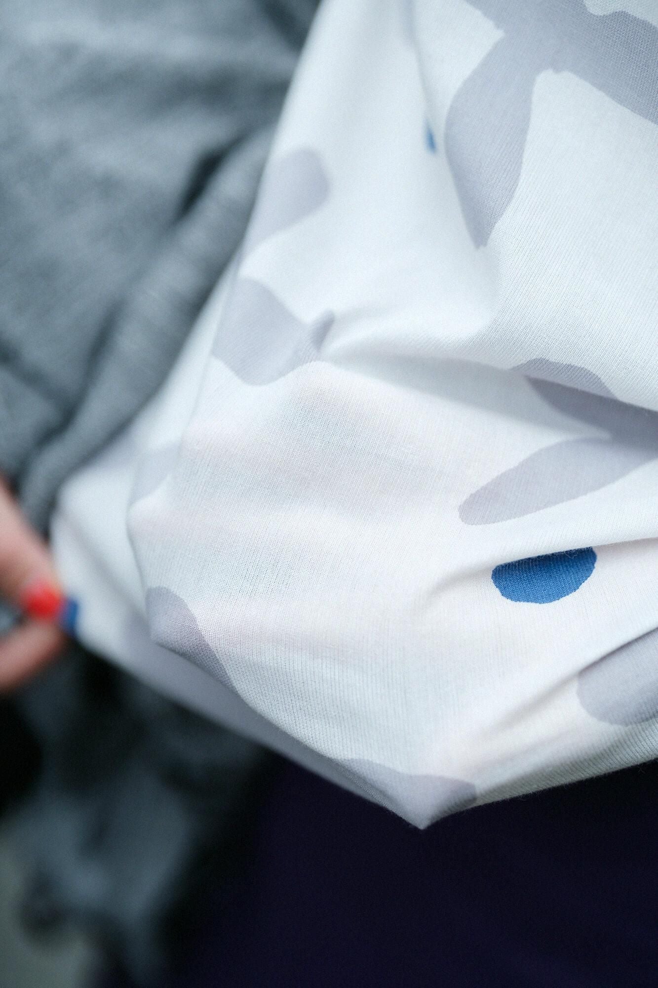 Chizimi Cotton 40/40 Square Neck Shirt Elbow Length Sleeve / Suzushiroso Large