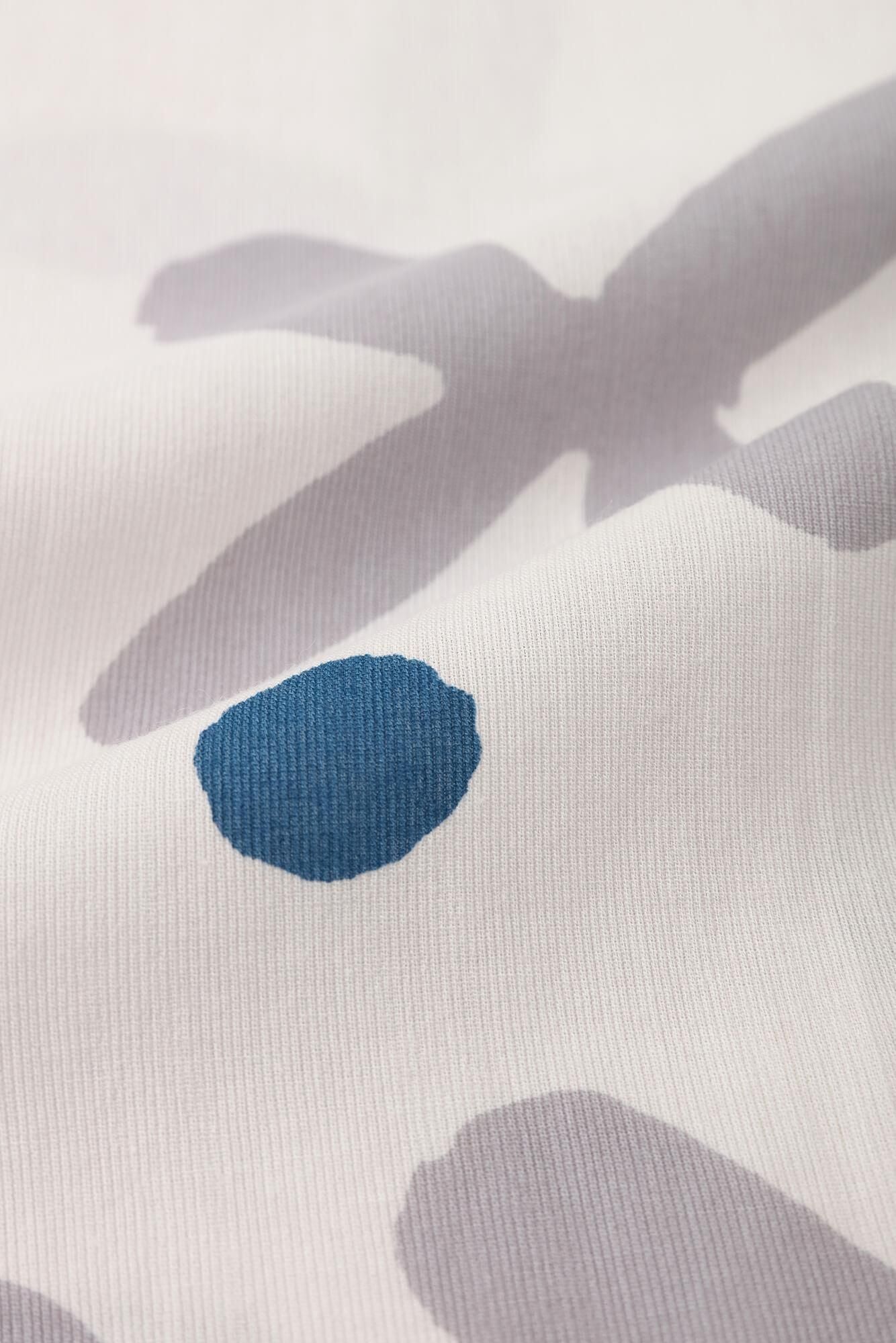 Chizimi Cotton 40/40 Square Neck Shirt Elbow Length Sleeve / Suzushiroso Large