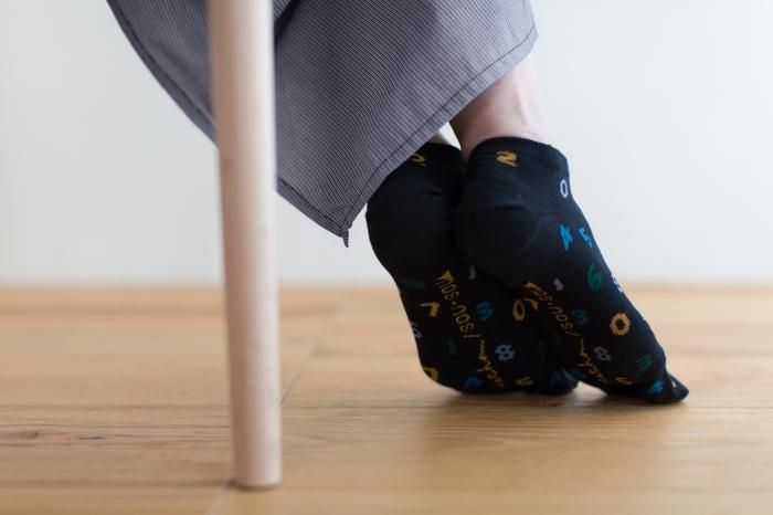 分趾襪（腳踝長度）／SO-SU-U十數 四味 黑色 【男・女性用】