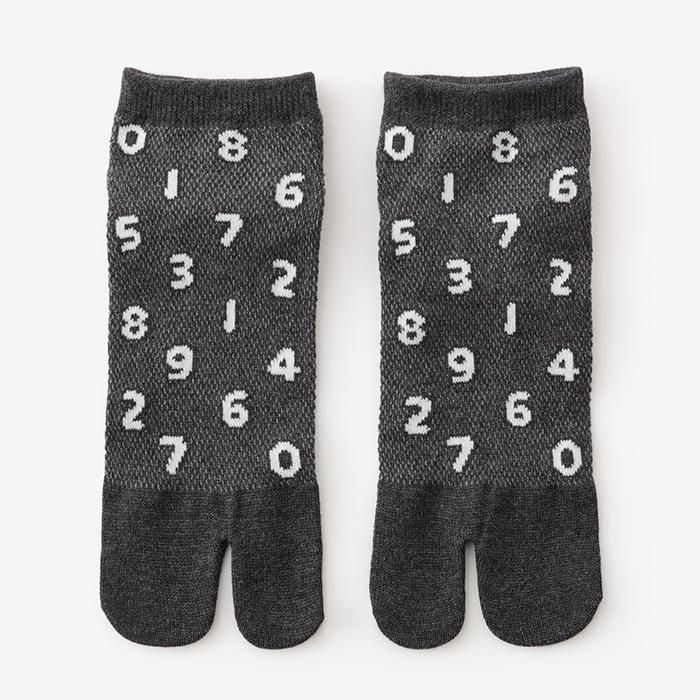 Kanoko Tabi Socks（角度）/SO-SU-U黑灰（男人和女人）