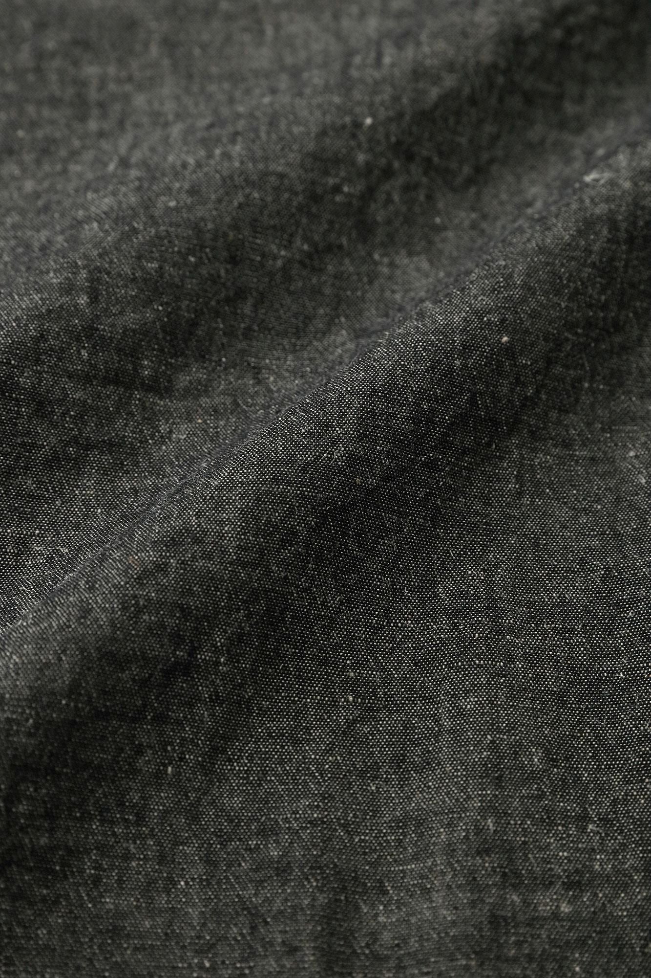 伊勢木棉20/20 麻混紡 梯形袖短外套 單層／灰炭色 2