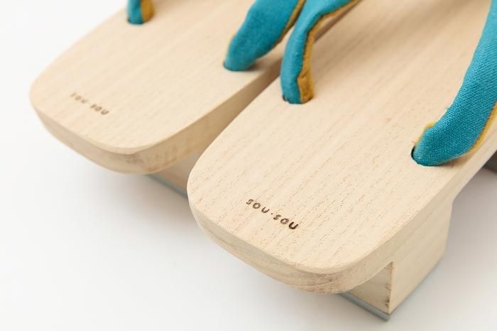 原色木屐／芳町 麻 海綠色