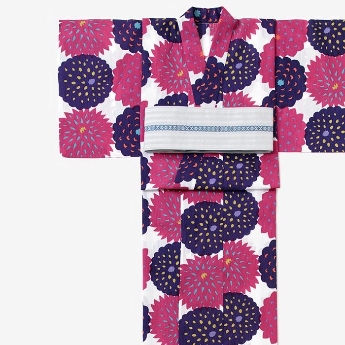 SOU・SOU×Kyoto Marubeni Yukata／Dahlia Bluish PurpleFlower(shikonbana)