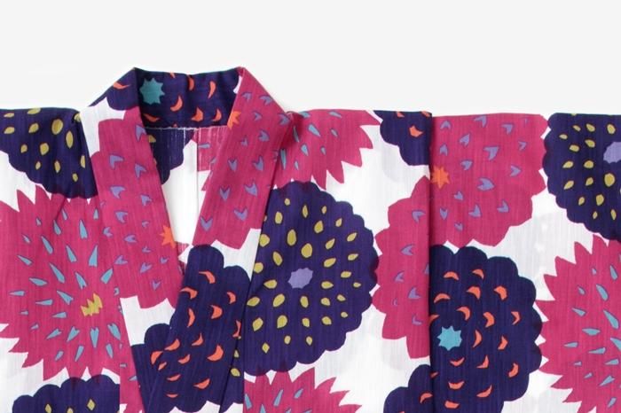 SOU・SOU×Kyoto Marubeni Yukata/Pivoine Tenjiku (Pivoine Tenjiku) Fleur violette (Shikombana)