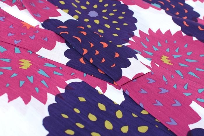 SOU・SOU×Kyoto Marubeni Yukata/Pivoine Tenjiku (Pivoine Tenjiku) Fleur violette (Shikombana)