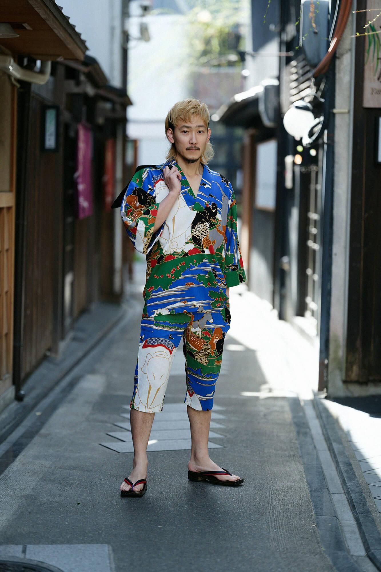 黑底木屐／右近（男裝） 皮革 黑色