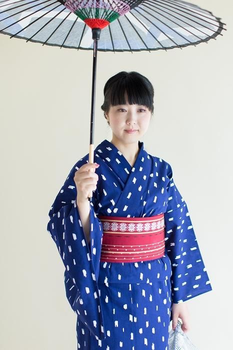 【※不包含縫製費用】伊勢木棉 (麻混紡) 浴衣布料／千切雲