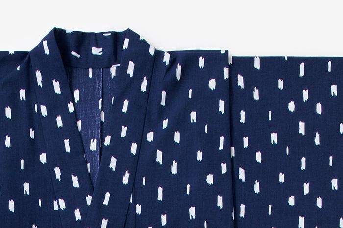 【※不包含縫製費用】伊勢木棉 (麻混紡) 浴衣布料／千切雲