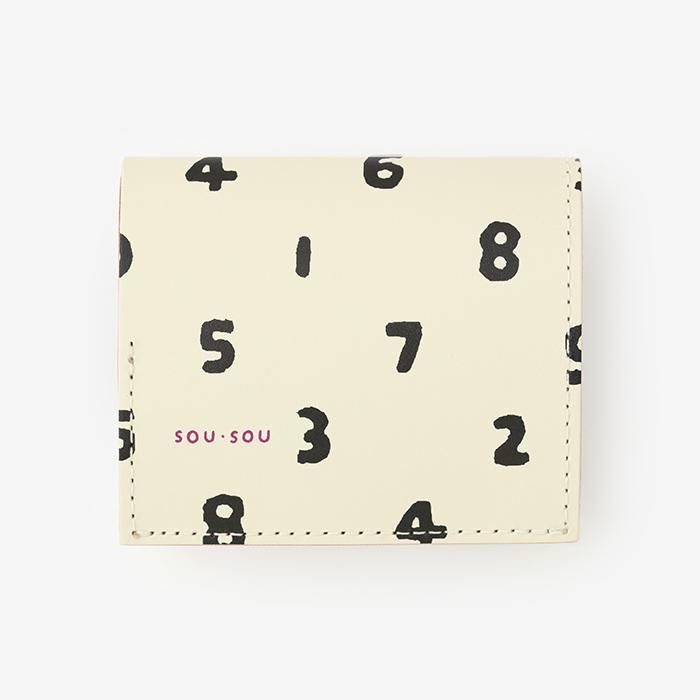 SOU・SOU×QUATRO GATS 手掌錢包/ SO-SU-U十數 白色