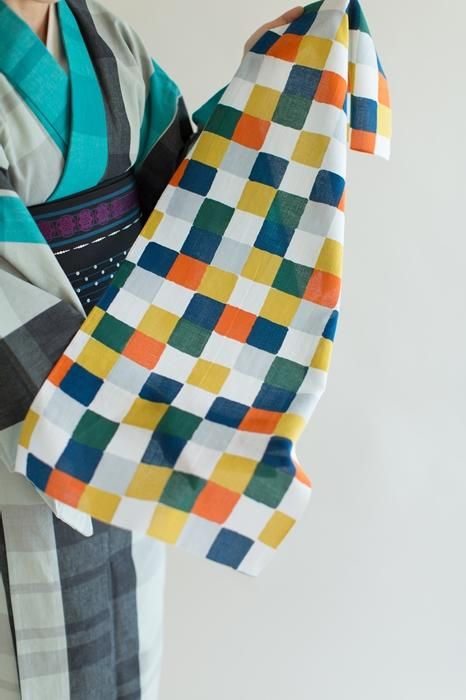 伊勢木綿 textile手ぬぐい／日々（ひび） 朝茶事（あさちゃじ）