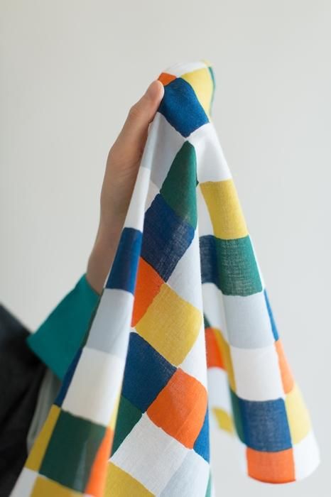 伊勢木綿 textile手ぬぐい／日々（ひび） 朝茶事（あさちゃじ）