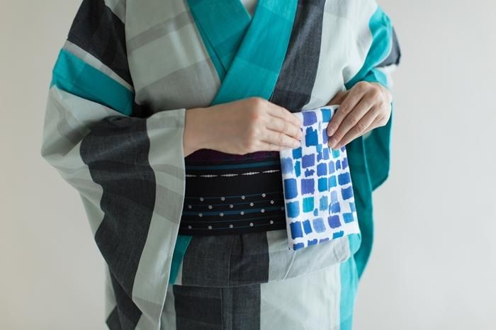 ISE Cotton Textile Tenugui / Paint Plat, Couleur en forme d'eau (Enoguzara Mizubeiro)