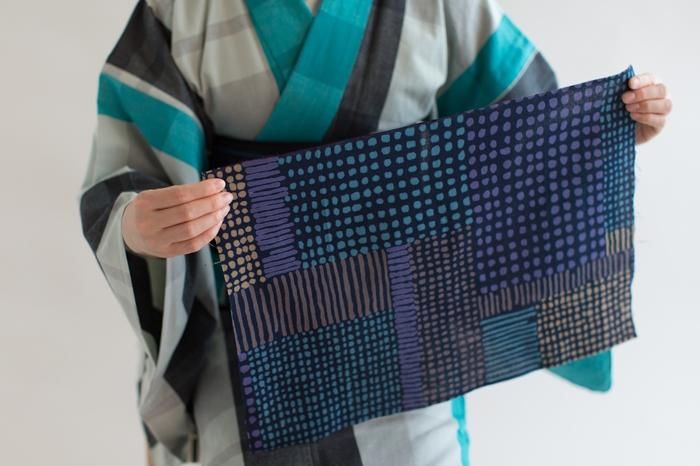 伊勢木綿 textile手ぬぐい（ひめ丈）／畑 大（はたけ だい）