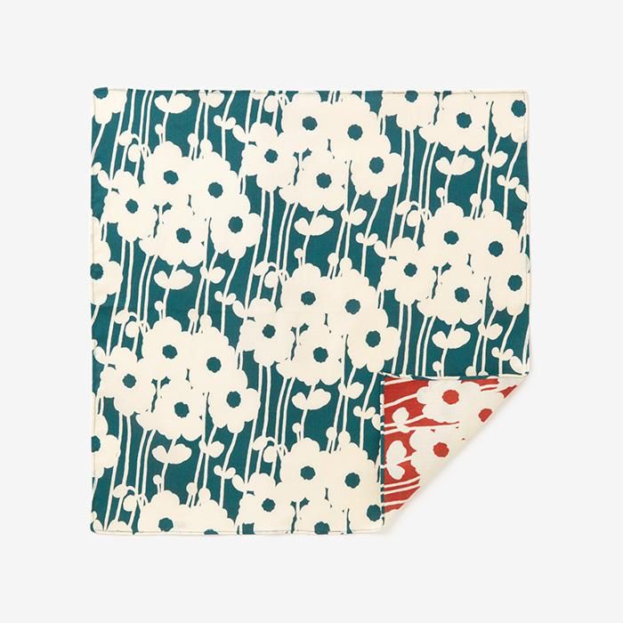 SOU・SOU×Arakawa Masujiro Store Reversible Furoshiki（Small）／Basking in the Sun Duck feather color x red-orange