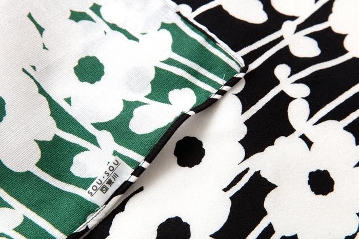 SOU・SOU×Arakawa Masujiro Store Reversible Furoshiki（Small）／Basking in the Sun Wet feather color×Evergreen Color