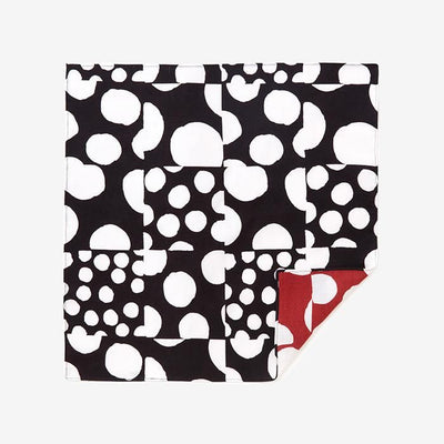 SOU・SOU ×Arakawa Masujiro Reversible Furoshiki (Small) / Circles Black×Red