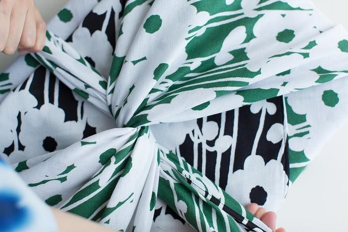 SOU・SOU ×Arakawa Masujiro Reversible Furoshiki (Large) / Hinatabokko Black×Green