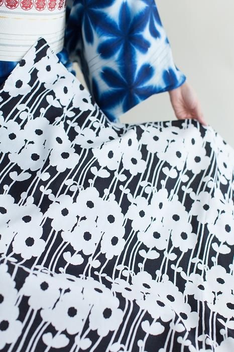 SOU・SOU ×Arakawa Masujiro Reversible Furoshiki (Large) / Hinatabokko Black×Green