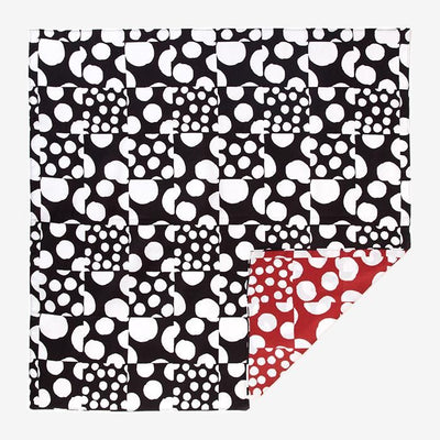 SOU・SOU ×Arakawa Masujiro Reversible Furoshiki (Large) / Circles Black×Red