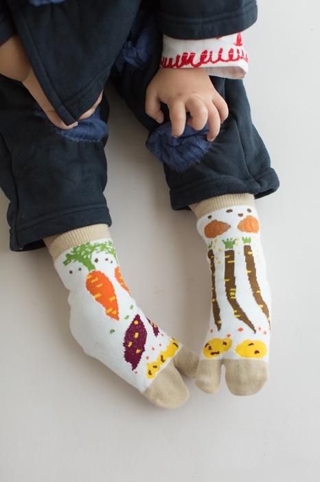 ●Tabi Socks for Kids Mid-calf / Root Vegetables【S・M・L】