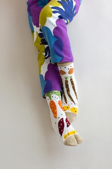 ●Tabi Socks for Kids Mid-calf / Root Vegetables【S・M・L】