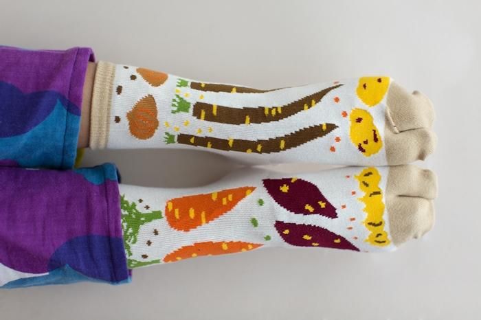 ●Tabi Socks for Kids Mid-calf / Root Vegetables【S・M・L】