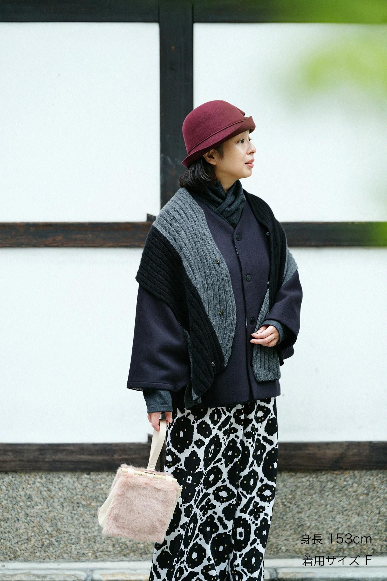 ★美品★SOUSOU×ALPHAカシミア 枯山水 染流し SOU・SOU×ALPHA カシミヤ 枯山水（かれさんすい） 染流し（そめながし