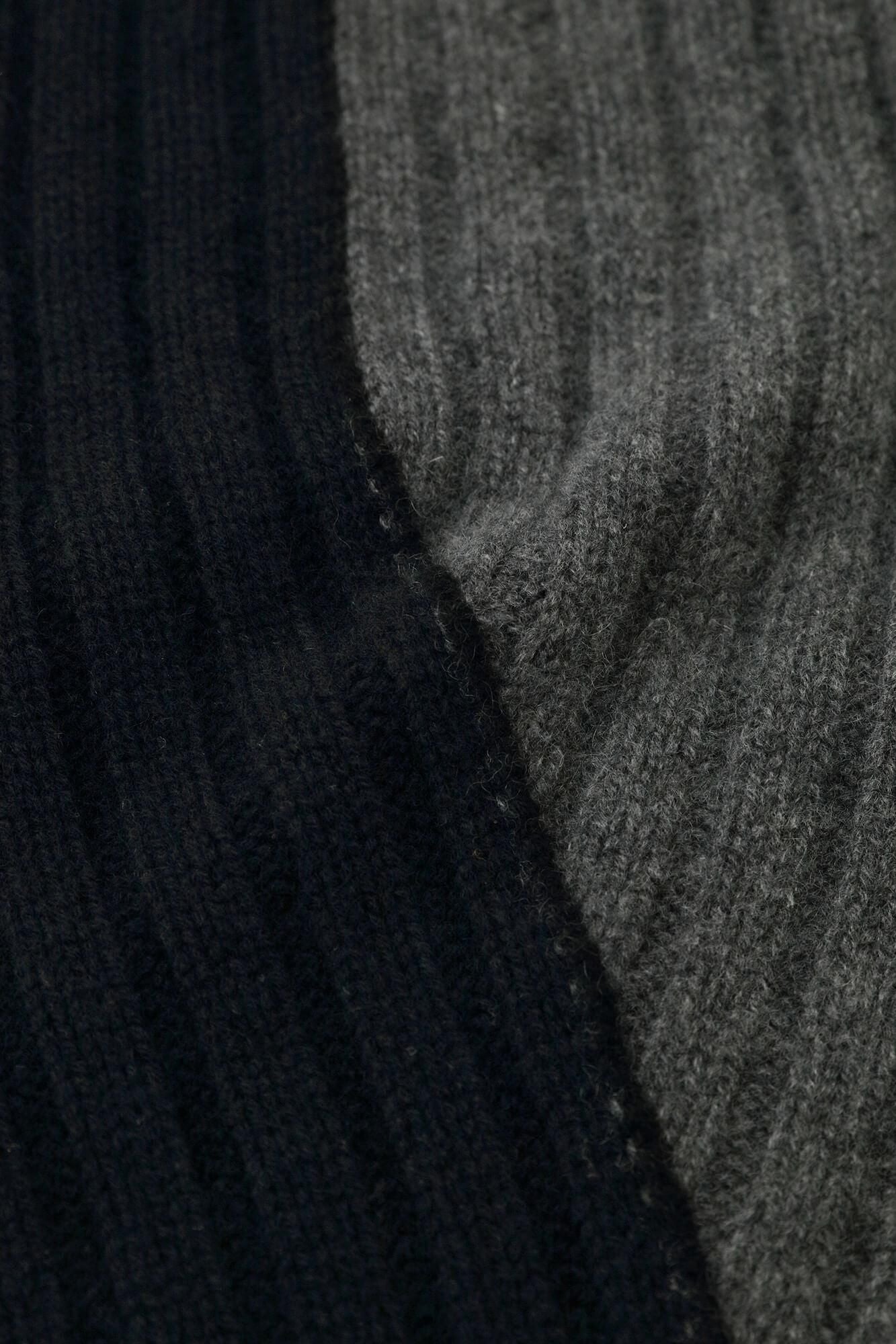 SOU・SOU× 알파 캐시미어 카레산스이 염색 (somenagashi)/검은색(당신이 그것을 입었다면 괜찮습니다) ×짙은회색