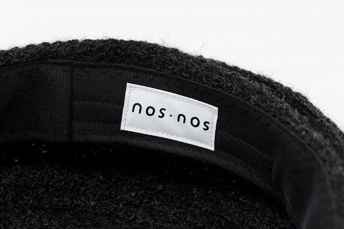 馬海毛_擬寶珠 貝蕾帽／黑色