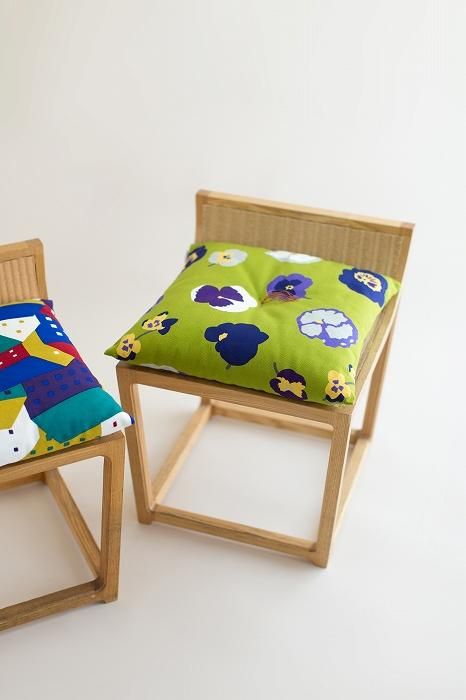 SOU/SOU Coussin Kyoto (Toile n°8)/Violet tricolore [*Environ 3 semaines pour la livraison]