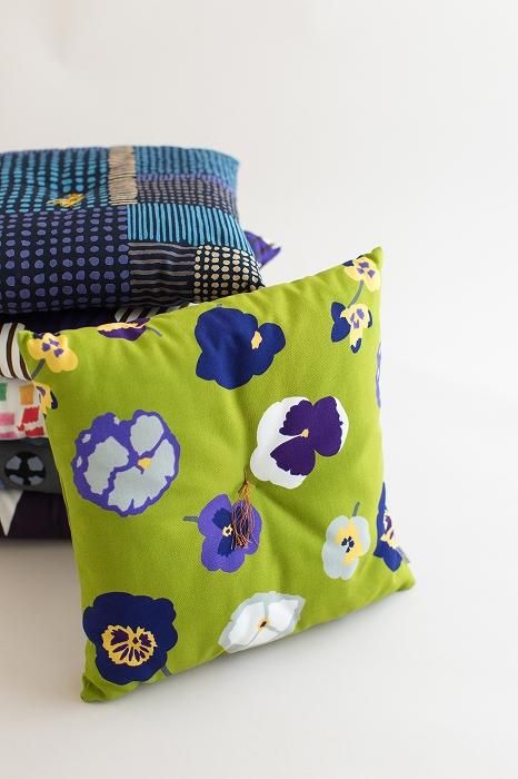 SOU/SOU Coussin Kyoto (Toile n°8)/Violet tricolore [*Environ 3 semaines pour la livraison]