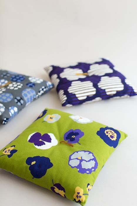 SOU/SOU Coussin Kyoto (Toile n°8)/Violet tricolore [*Environ 3 semaines pour la livraison]