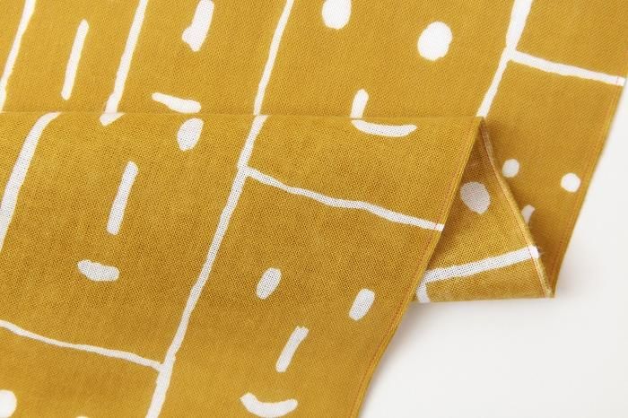 伊势棉纺织手巾/微笑芥末色