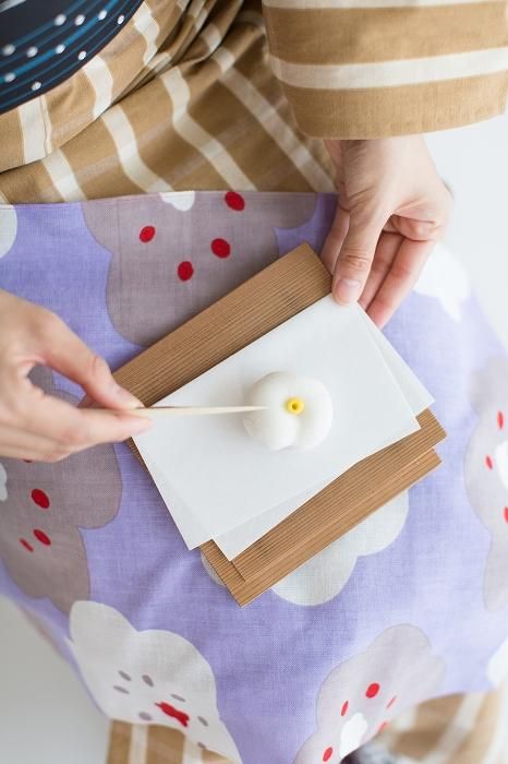 伊勢木棉手巾（短版）/微笑 小 紫色