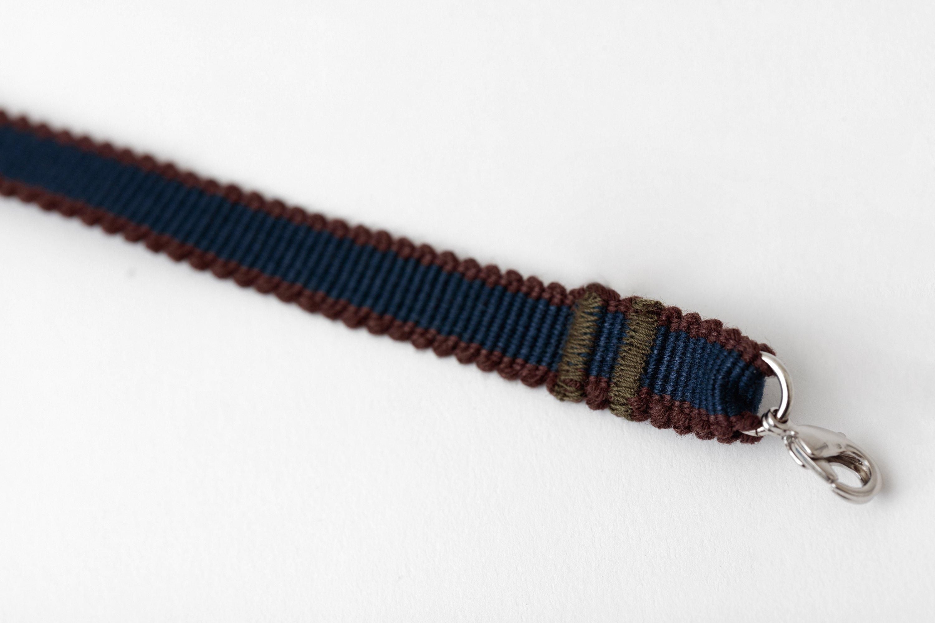Sanada Strap for Gamaguchi 120cm / Navy×Brown