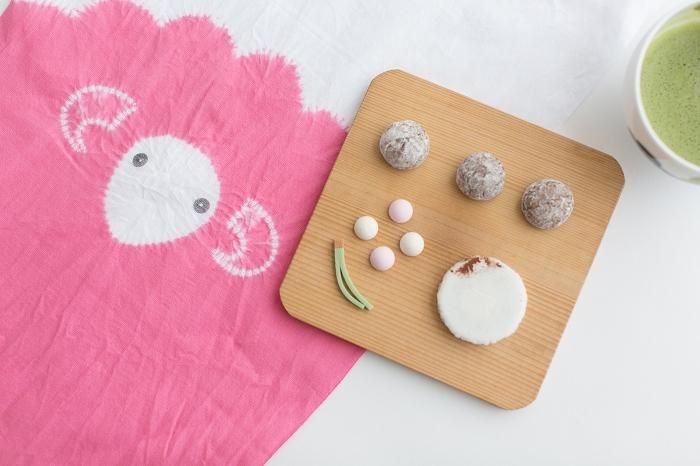 SOU・SOU×有松鳴海絞手巾／山雅商店謹製 蓬鬆的綿羊 粉紅色