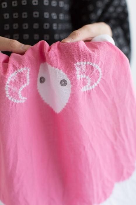 SOU・SOU×有松鳴海絞手巾／山雅商店謹製 蓬鬆的綿羊 粉紅色