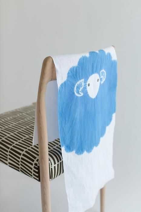 SOU・SOU×有松鳴海絞手巾/ 山雅商店謹製 蓬鬆的綿羊 粉藍色