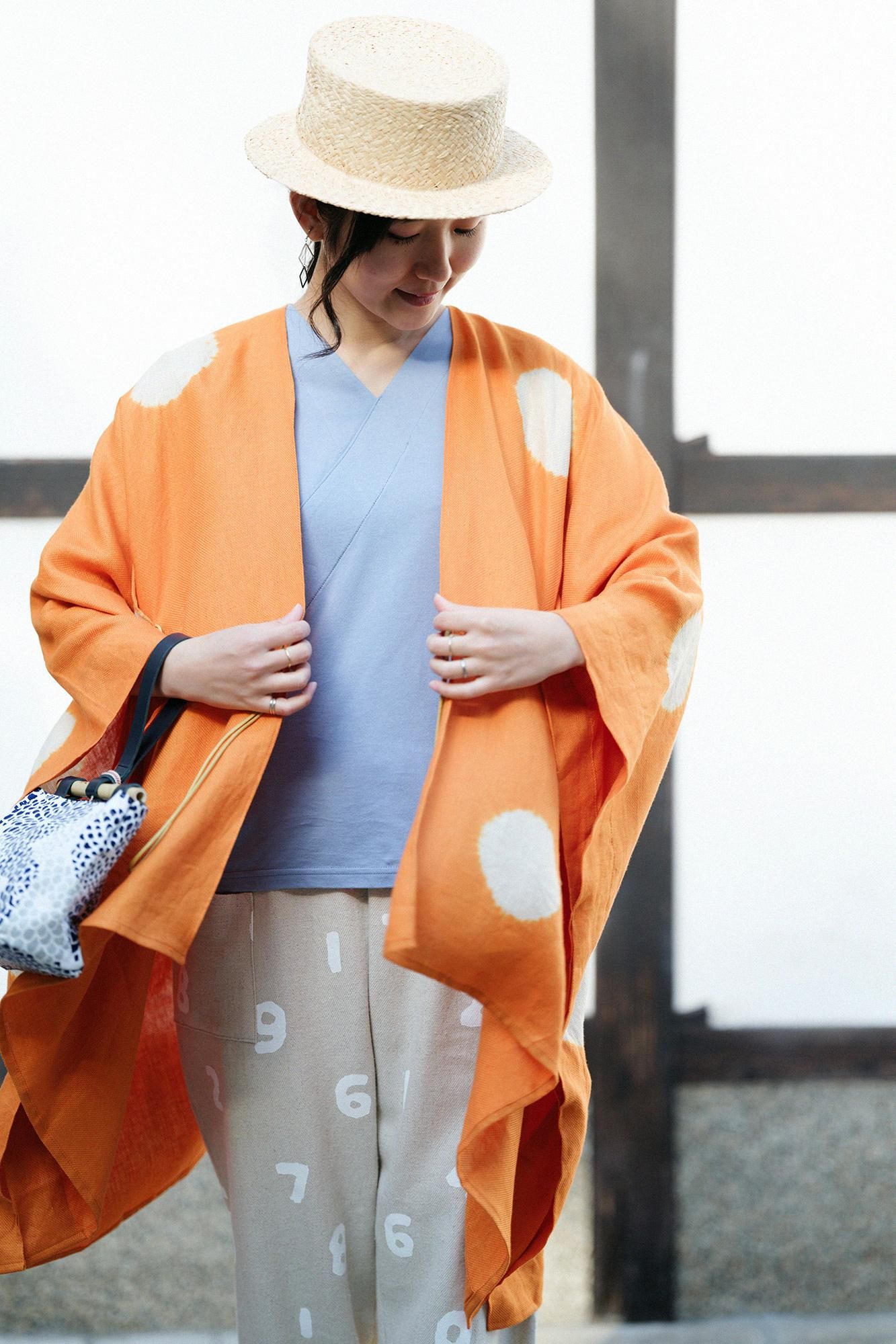 Jiban ohne Kragen, 3/4 Länge/Hellblaue Maus (Mizuiro Nezu)