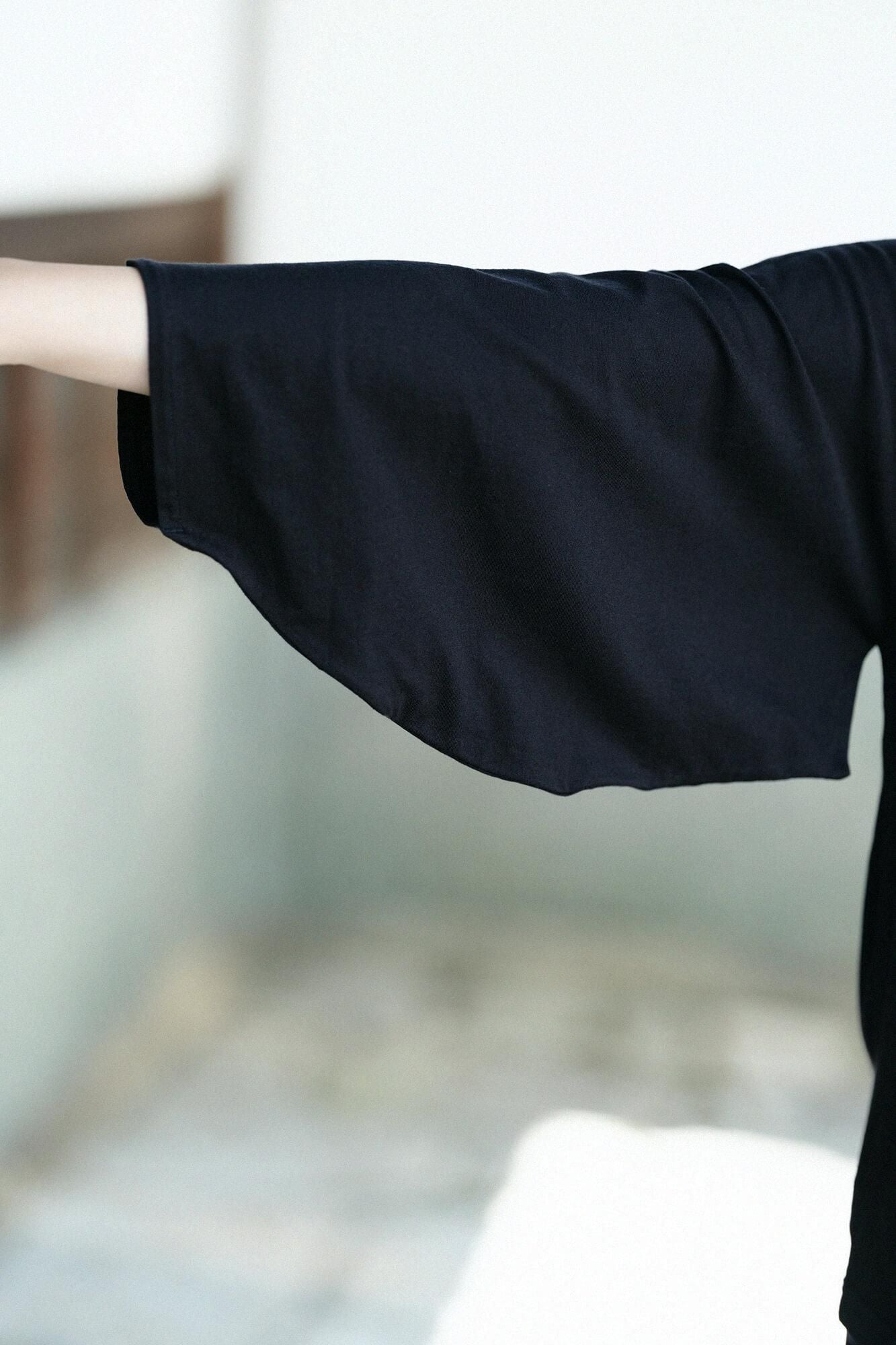Naginata Pleated Shirt / Black