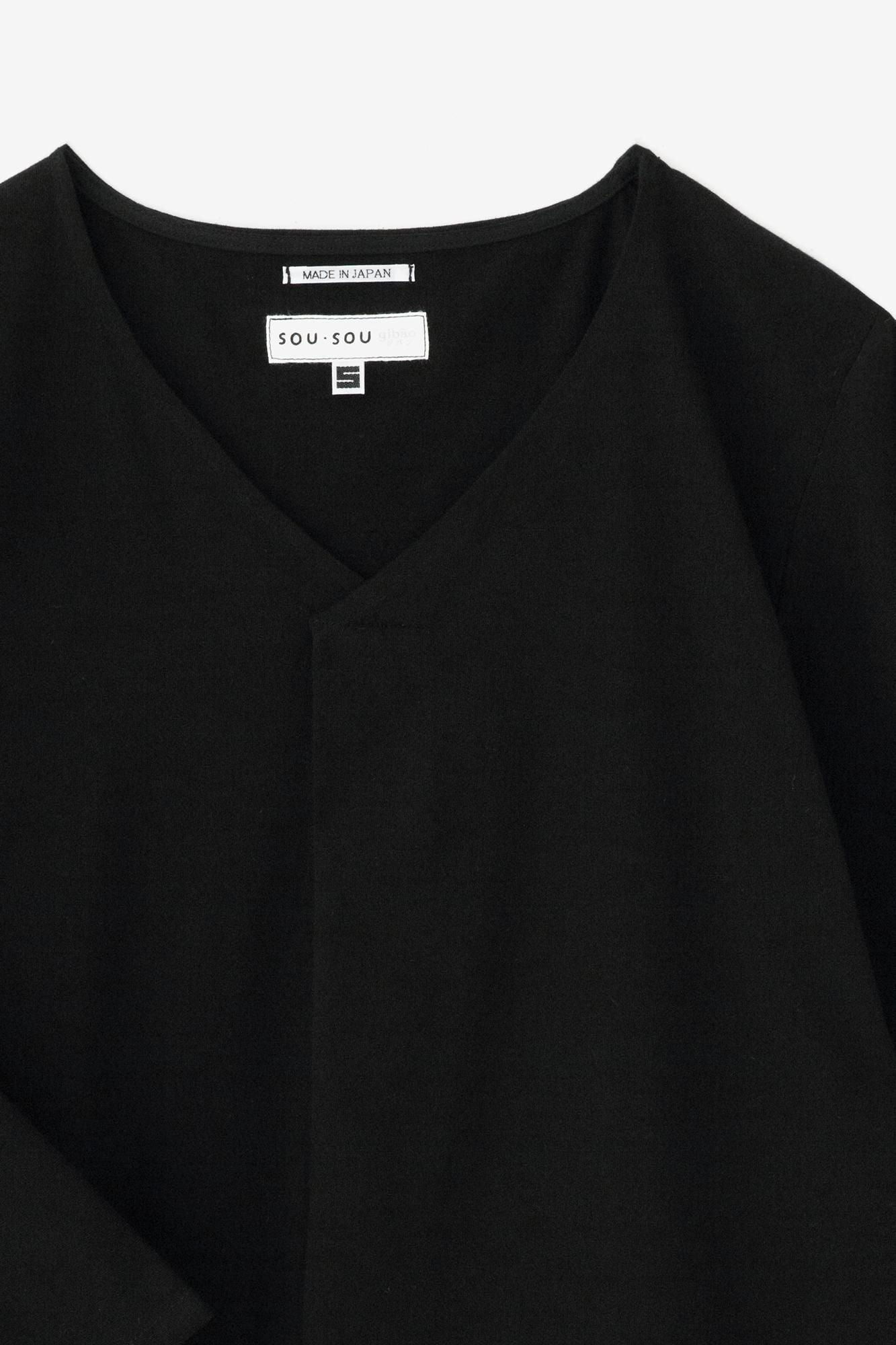 Naginata Pleated Shirt / Black